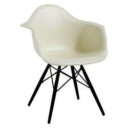 Vitra Eames DAW 43cm Armchair Cream / Black Maple